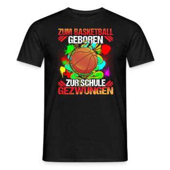 Basketball Basketballspieler Zur Schule gezwungen - Männer T-Shirt - Schwarz - Vorne - AI Model Male 178 light (178cm)