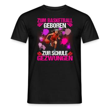Basketball Basketballspieler Zur Schule gezwungen - Männer T-Shirt - Schwarz - Vorne - AI Model Male 178 light (178cm)
