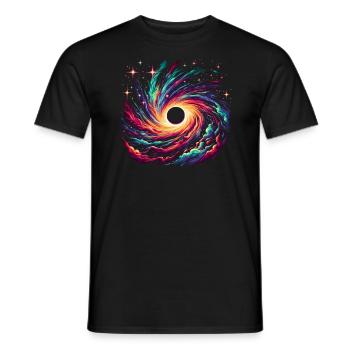 Black Hole Space Universe Astronomy Astronomer - Men's T-Shirt - black - Front - AI Model Male 178 light (178cm)