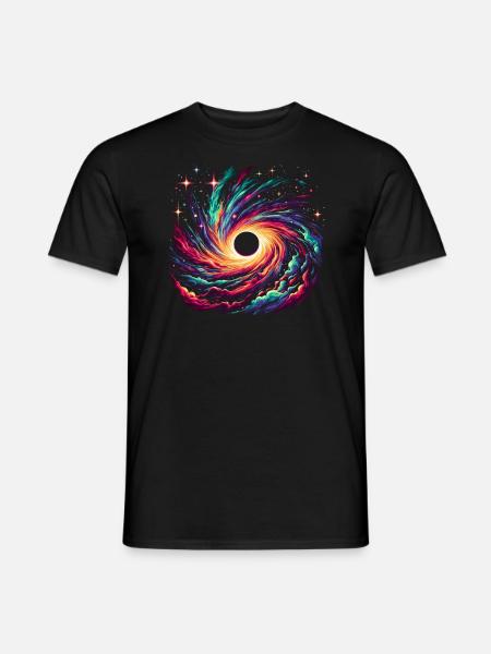 Astronom Astronom Schwarzes Loch Weltraumuniversum - Männer T-Shirt - Schwarz