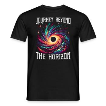 Black Hole Space Universe Astronomy Astronomer - Men's T-Shirt - black - Front - AI Model Male 178 light (178cm)