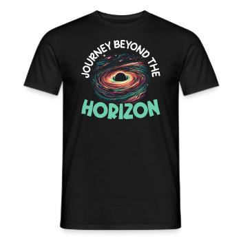 Black Hole Space Universe Astronomy Astronomer - Men's T-Shirt - black - Front - AI Model Male 178 light (178cm)