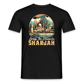 Sharjah Vereinigte Arabische Emirate Reisen Vereinigte Arabische Emirate - Männer T-Shirt - Schwarz - Vorne - AI Model Male 178 light (178cm)