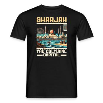Sharjah Vereinigte Arabische Emirate Reisen Vereinigte Arabische Emirate - Männer T-Shirt - Schwarz - Vorne - AI Model Male 178 light (178cm)