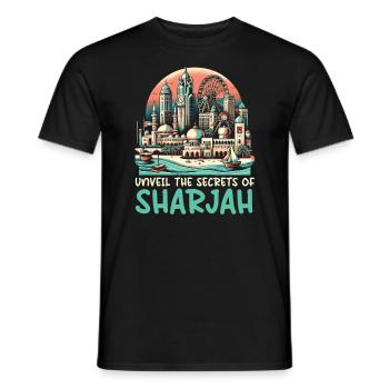 Sharjah Vereinigte Arabische Emirate Reisen Vereinigte Arabische Emirate - Männer T-Shirt - Schwarz - Vorne - AI Model Male 178 light (178cm)