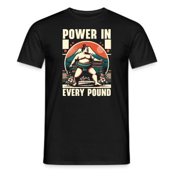Sumo Wrestler Japanese Wrestling Sumo Wrestling - Men's T-Shirt - black - Front - AI Model Male 178 light (178cm)