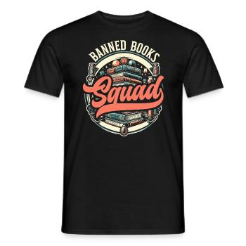 Lire des livres interdits rat de bibliothèque amoureux des livres littérature - T-shirt homme - noir - Devant - AI Model Male 178 light (178cm)