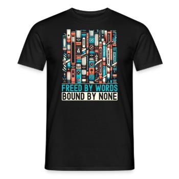 Read Banned Books Bookworm Book Lover Literature - Men's T-Shirt - black - Front - AI Model Male 178 light (178cm)