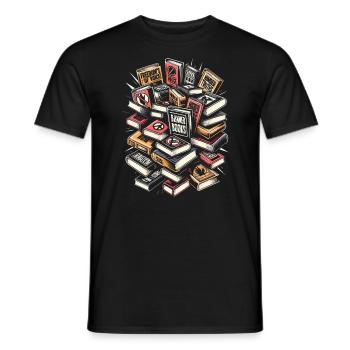 Verbotene Bücher lesen Bücherwurm Bücherliebhaber Literatur - Männer T-Shirt - Schwarz - Vorne - AI Model Male 178 light (178cm)