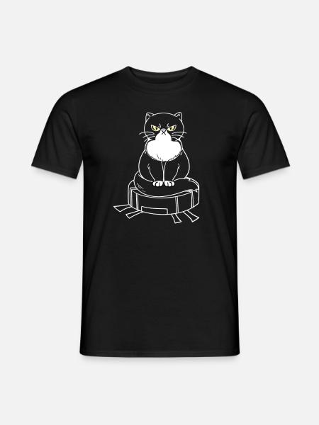 Saugroboter mit Katze Saugerroboter - Männer T-Shirt - Schwarz