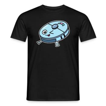 Mignon Robot Aspirateur Aspirateur - T-shirt homme - noir - Devant - AI Model Male 178 light (178cm)
