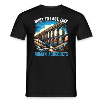 Roman Aqueducts Roman Engineering Ancient Rome - Men's T-Shirt - black - Front - AI Model Male 178 light (178cm)