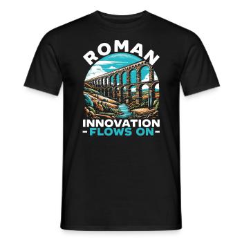 Roman Aqueducts Roman Engineering Ancient Rome - Men's T-Shirt - black - Front - AI Model Male 178 light (178cm)