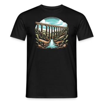 Roman Aqueducts Roman Engineering Ancient Rome - Men's T-Shirt - black - Front - AI Model Male 178 light (178cm)