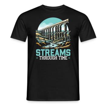 Römische Aquädukte Römische Ingenieurskunst Antikes Rom - Männer T-Shirt - Schwarz - Vorne - AI Model Male 178 light (178cm)