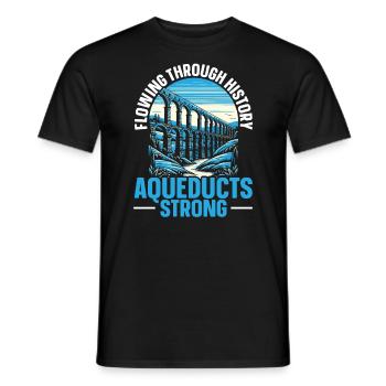 Römische Aquädukte Römische Ingenieurskunst Antikes Rom - Männer T-Shirt - Schwarz - Vorne - AI Model Male 178 light (178cm)