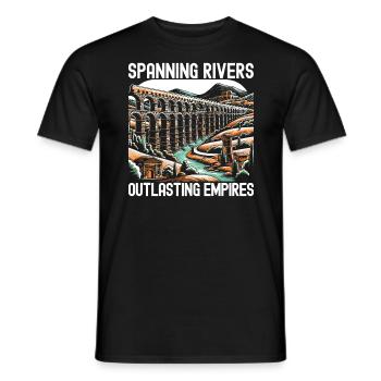 Roman Aqueducts Roman Engineering Ancient Rome - Men's T-Shirt - black - Front - AI Model Male 178 light (178cm)