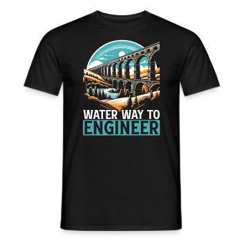 Römische Aquädukte Römische Ingenieurskunst Antikes Rom - Männer T-Shirt - Schwarz - Vorne - AI Model Male 178 light (178cm)