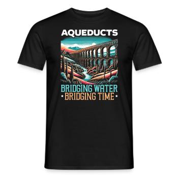 Römische Aquädukte Römische Ingenieurskunst Antikes Rom - Männer T-Shirt - Schwarz - Vorne - AI Model Male 178 light (178cm)
