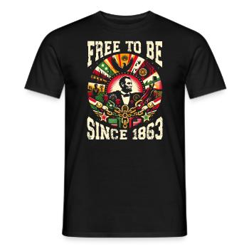 Proclamation d’émancipation African Juneteenth - T-shirt homme - noir - Devant - AI Model Male 178 light (178cm)