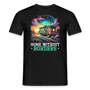 Mobile Home Motorhome Trailer Park Rolling Home - Men's T-Shirt - black - Front - AI Model Male 178 light (178cm)