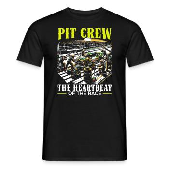 Pit Crew Course de voitures Course Piste de course Sport automobile - T-shirt homme - noir - Devant - AI Model Male 178 light (178cm)
