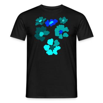 Fleurs / Motif de fleurs - Nature - T-shirt homme - noir - Devant - AI Model Male 178 light (178cm)
