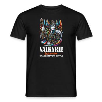 Valkyrie Warrior Odin Valkyrja Mythologie nordique - T-shirt homme - noir - Devant - AI Model Male 178 light (178cm)