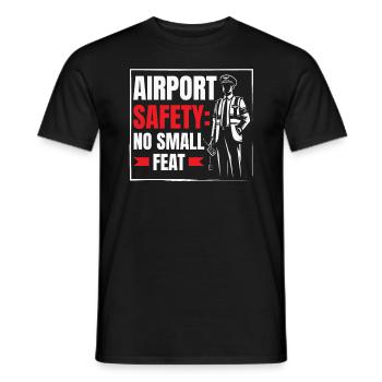Flughafensicherheitsbeauftragter Luftfahrt Flughafen-Jobs - Männer T-Shirt - Schwarz - Vorne - AI Model Male 178 light (178cm)