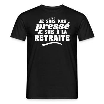 I'm Not in a Hurry I'm Retired - Men's T-Shirt - black - Front - AI Model Male 178 light (178cm)