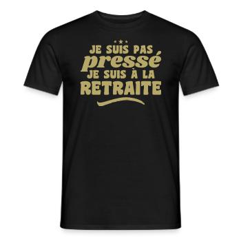 I'm Not in a Hurry I'm Retired - Men's T-Shirt - black - Front - AI Model Male 178 light (178cm)