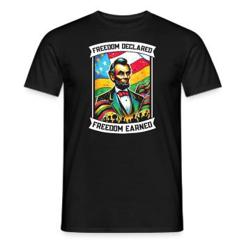 Emancipation Proclamation Black Pride Juneteenth - Men's T-Shirt - black - Front - AI Model Male 178 light (178cm)