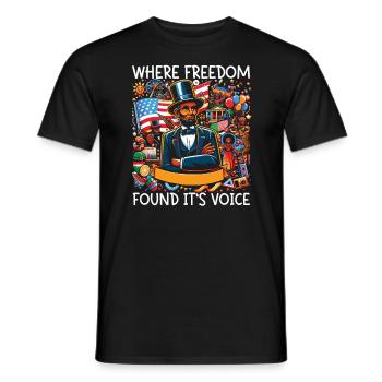 Emancipation Proclamation Black Pride Juneteenth - Men's T-Shirt - black - Front - AI Model Male 178 light (178cm)