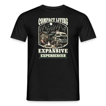 Mobile Home Motorhome Trailer Park Rolling Home - Men's T-Shirt - black - Front - AI Model Male 178 light (178cm)