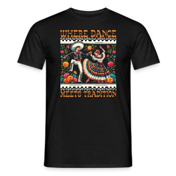 Ballet Folklorico Dancer Mexico Mexican Dance - Men's T-Shirt - black - Front - AI Model Male 178 light (178cm)