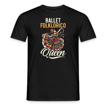 Ballett Folklorico Tänzerin Mexiko Mexikanischer Tanz - Männer T-Shirt - Schwarz - Vorne - AI Model Male 178 light (178cm)