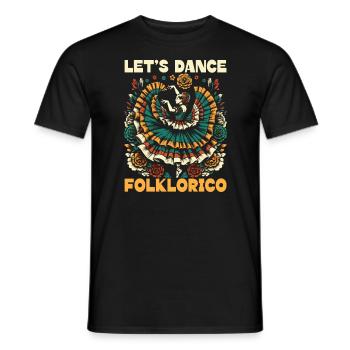 Ballet Folklorico Danseur Mexique Danse mexicaine - T-shirt homme - noir - Devant - AI Model Male 178 light (178cm)
