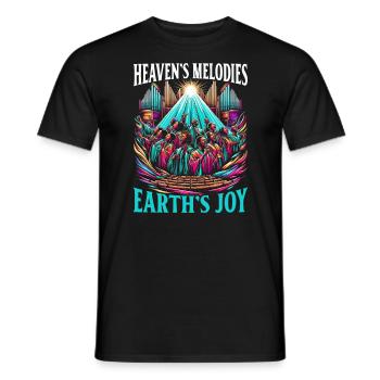 Gospel Music Religious Bible Scripture Christian - Men's T-Shirt - black - Front - AI Model Male 178 light (178cm)