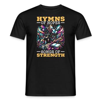 Gospel Music Religious Bible Scripture Christian - Men's T-Shirt - black - Front - AI Model Male 178 light (178cm)