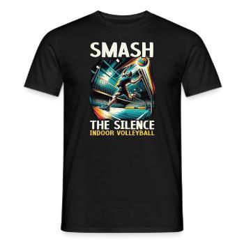 Amateur de volley-ball en salle Joueur de volley-ball sportif - T-shirt homme - noir - Devant - AI Model Male 178 light (178cm)