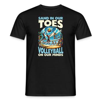 Volley-ball de plage Joueur de volley-ball amateur de sport - T-shirt homme - noir - Devant - AI Model Male 178 light (178cm)