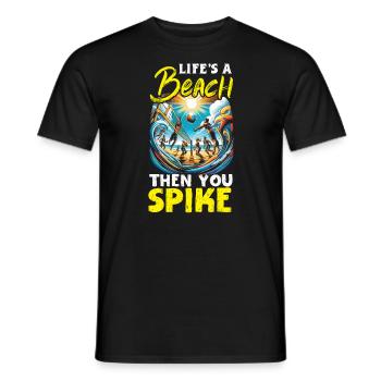 Volley-ball de plage Joueur de volley-ball amateur de sport - T-shirt homme - noir - Devant - AI Model Male 178 light (178cm)