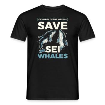 Espèces en voie de disparition Droits des animaux du rorqual boréal - T-shirt homme - noir - Devant - AI Model Male 178 light (178cm)