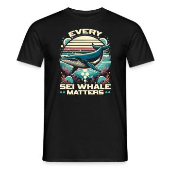 Gefährdete Arten Seiwal Tierrechte - Männer T-Shirt - Schwarz - Vorne - AI Model Male 178 light (178cm)