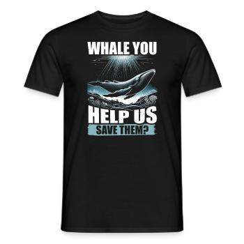 Gefährdete Arten Seiwal Tierrechte - Männer T-Shirt - Schwarz - Vorne - AI Model Male 178 light (178cm)