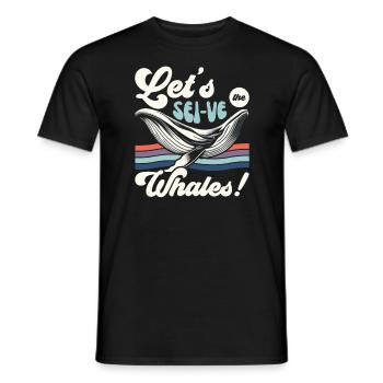 Gefährdete Arten Seiwal Tierrechte - Männer T-Shirt - Schwarz - Vorne - AI Model Male 178 light (178cm)