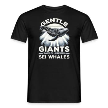 Espèces en voie de disparition Droits des animaux du rorqual boréal - T-shirt homme - noir - Devant - AI Model Male 178 light (178cm)