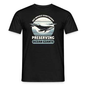 Espèces en voie de disparition Droits des animaux du rorqual boréal - T-shirt homme - noir - Devant - AI Model Male 178 light (178cm)