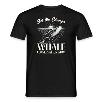 Gefährdete Arten Seiwal Tierrechte - Männer T-Shirt - Schwarz - Vorne - AI Model Male 178 light (178cm)