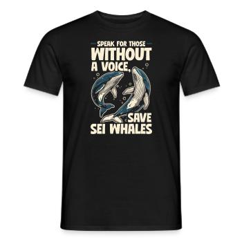 Gefährdete Arten Seiwal Tierrechte - Männer T-Shirt - Schwarz - Vorne - AI Model Male 178 light (178cm)